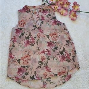 No boundaries Sheer Pink Floral Blouse